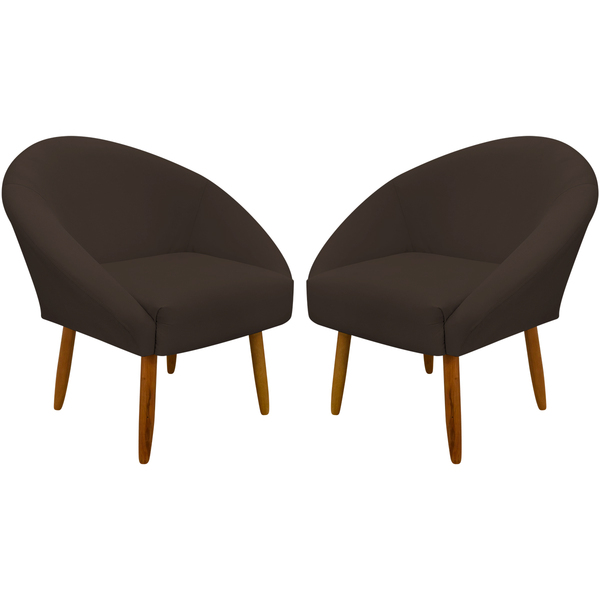 Kit 2 Poltronas Decorativa Para Sala Recepção Manicure Consul