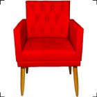 Kit 2 Poltronas Decorativa Para Sala Recepção Nina Capitonê c