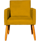 Kit 2 Poltronas Decorativa Para Sala Recepção Nina Suede Most