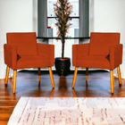 Kit 2 Poltronas Decorativa Para Sala Recepção Nina Suede Terr