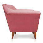 Kit 2 Poltronas Decorativa Pérsia Suede Pés Chanfrado Castanh