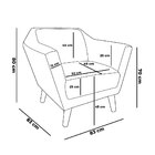 Kit 2 Poltronas Decorativa Pérsia Suede Pés Chanfrado Castanh