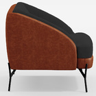 Kit 2 Poltronas Decorativa Pés De Aço Coral D02 Corano Preto