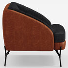 Kit 2 Poltronas Decorativa Pés De Aço Coral D02 Linho Chumbo