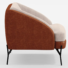 Kit 2 Poltronas Decorativa Pés De Aço Coral D02 Veludo Bege C