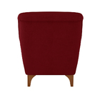 Kit 2 Poltronas Decorativa Pés Madeira Kunis Veludo Vermelho