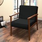 Kit 2 Poltronas Decorativa Recepção Vitória Corino Preto