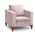 Kit 2 Poltronas Decorativa Riviera Veludo Rose - Speciale Home
