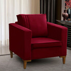 Kit 2 Poltronas Decorativa Riviera Veludo Vermelho - Speciale