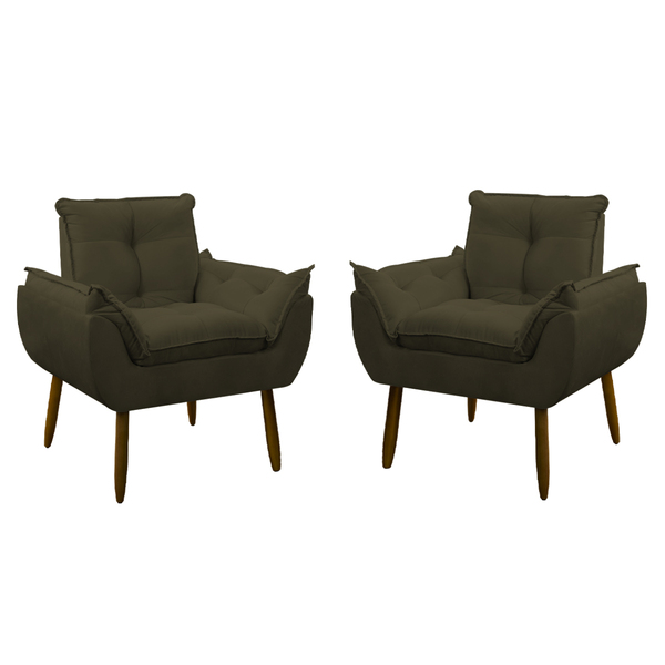 Kit 2 Poltronas Decorativa Sala De Estar Descanso Escritório