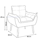 Kit 2 Poltronas Decorativa Sala De Estar Descanso Escritório