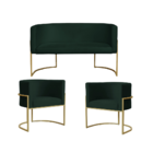 Kit 2 Poltronas Decorativa Sala De Estar Luana + Namoradeira