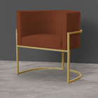 Kit 2 Poltronas Decorativa Sala De Estar Luana Base Gold Sued