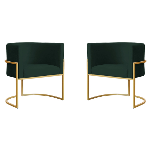 Kit 2 Poltronas Decorativa Sala De Estar Luana Base Gold Velu