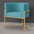 Kit 2 Poltronas Decorativa Sala De Estar Luana Base Gold Velu