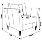 Kit 2 Poltronas Decorativa Sala De Estar Pés Palito Lubbock C