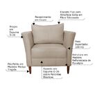 Kit 2 Poltronas Decorativa Sala De Estar Pés Palito Lubbock C