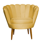 Kit 2 Poltronas Decorativa Sala De Estar Pétala Veludo Amarel