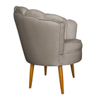 Kit 2 Poltronas Decorativa Sala De Estar Pétala Veludo Cappuc