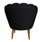 Kit 2 Poltronas Decorativa Sala De Estar Pétala Veludo Preto