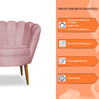 Kit 2 Poltronas Decorativa Sala De Estar Pétala Veludo Rosa -