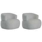 Kit 2 Poltronas Decorativa Sala De Estar Recepção Suiça Boucl