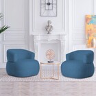 Kit 2 Poltronas Decorativa Sala De Estar Recepção Suiça Linho