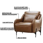 Kit 2 Poltronas Decorativa Sala De Estar Rene Supreme Couro M