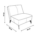 Kit 2 Poltronas Decorativa Sala De Estar Sem Braço Frances Co