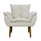 Kit 2 Poltronas Decorativa Sala E Quarto Opala Suede Herrero