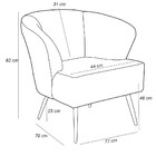 Kit 2 Poltronas Decorativa Sala Pés Palito New Bronze Íris D0