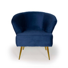 Kit 2 Poltronas Decorativa Sala Pés Palito New Bronze Íris D0