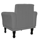 Kit 2 Poltronas Decorativa Sala Quarto Classic Suede Cinza