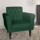 Kit 2 Poltronas Decorativa Sala Quarto Classic Suede Verde