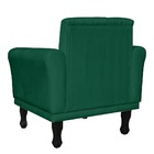 Kit 2 Poltronas Decorativa Sala Quarto Classic Suede Verde