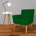 Kit 2 Poltronas Decorativa Sala Recepção Cecília Suede Verde