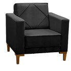 Kit 2 Poltronas Decorativa Sarah Veludo Preto - Speciale Home