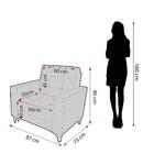 Kit 2 Poltronas Decorativa Taina - Preto Corino