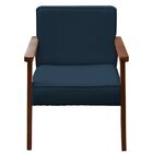 Kit 2 Poltronas Decorativa Vitória Suede Azul Marinho