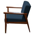 Kit 2 Poltronas Decorativa Vitória Suede Azul Marinho