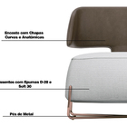 Kit 2 Poltronas Decorativa Wings Linho Off White G05 - Gran B