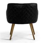 Kit 2 Poltronas Decorativas Algodão Rosa Sintético Preto Mate