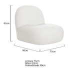 Kit 2 Poltronas Decorativas Amsterdã Bouclé - Doce Sonho Móve