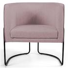 Kit 2 Poltronas Decorativas Base Aço Betina B-305 Veludo Rosê