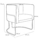 Kit 2 Poltronas Decorativas Base Aço Betina B-305 Veludo Rosê