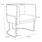 Kit 2 Poltronas Decorativas Base Aço Betina C-05 Corano Preto