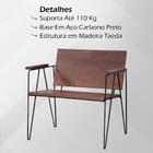 Kit 2 Poltronas Decorativas Base Aço Preto I04 Dmobiliario