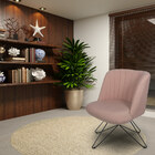 Kit 2 Poltronas Decorativas Base Butterfly Dortmund Algodão/p