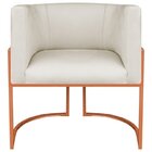 Kit 2 Poltronas Decorativas Base De Ferro Linho Munique Bege/