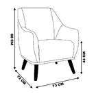 Kit 2 Poltronas Decorativas Base De Madeira Nirvana Nude G15